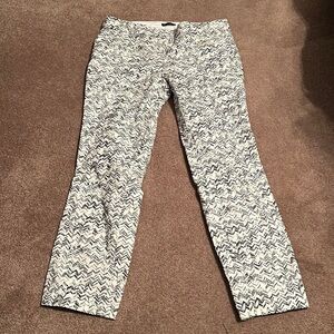 Willi Smith Patterned Cotton Pants Size 10